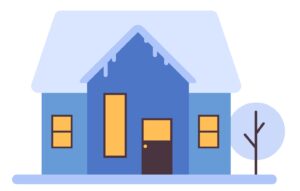 poorly insulated house to show heat loss, add insulation to reduce heat loss