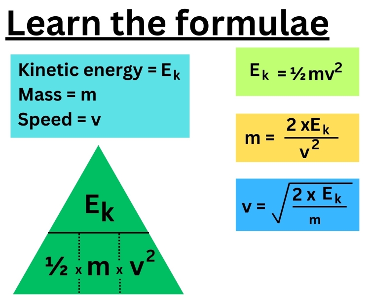 Different equations for kinetic energy