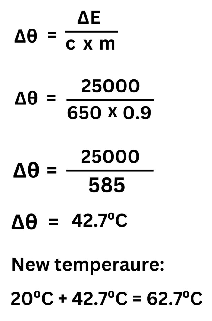 SHC calculation for a new temperature