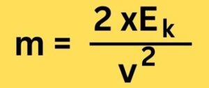 kinetic energy equation rearranged for mass