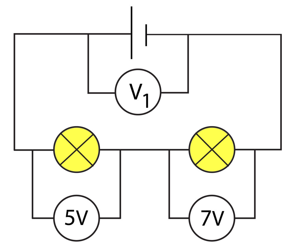 Practice question for series circuit rules