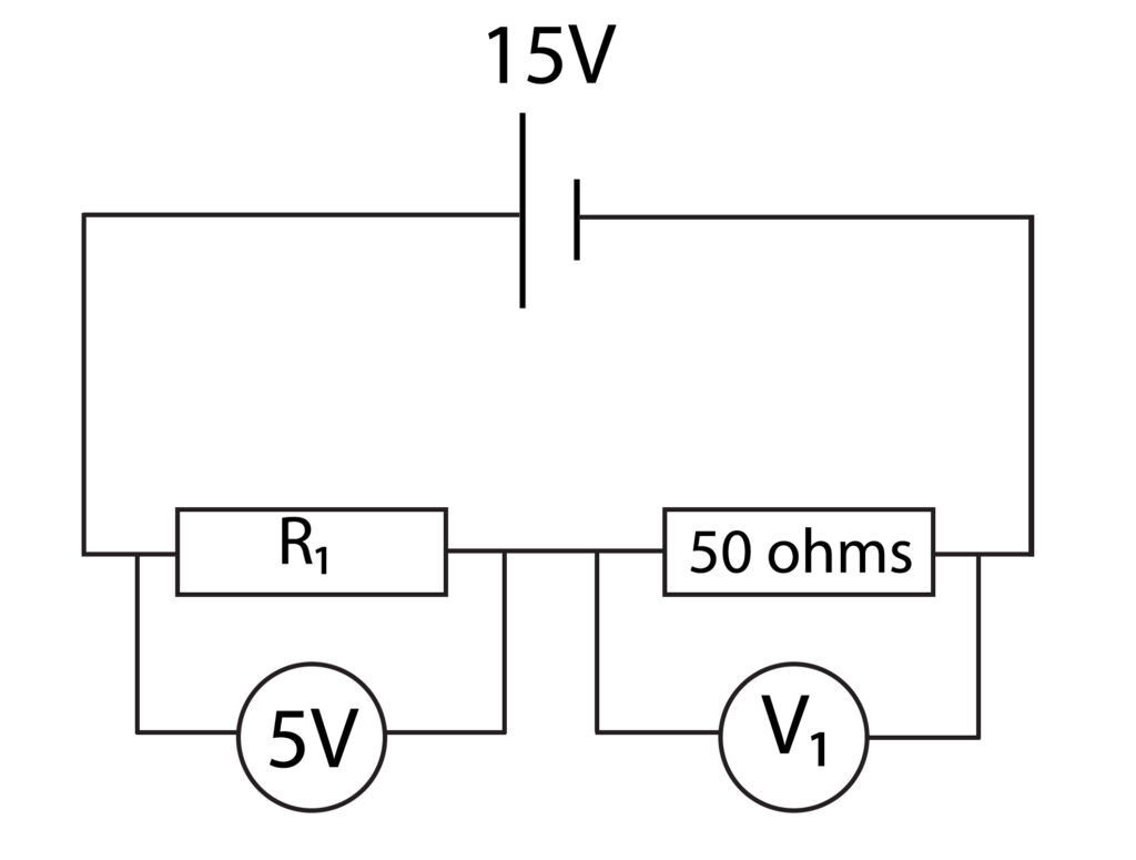 Series circuit calculation, potential divider