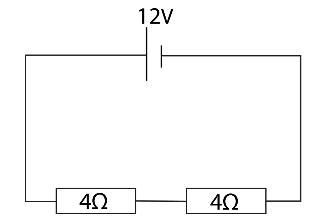 Calculation of current in a series circuit