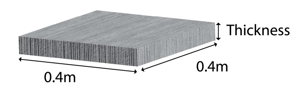 Concrete slab for density questions