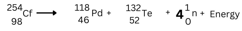 nuclear fission equation for spontaneous fission