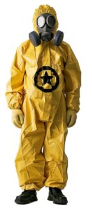 Man in radiation PPE