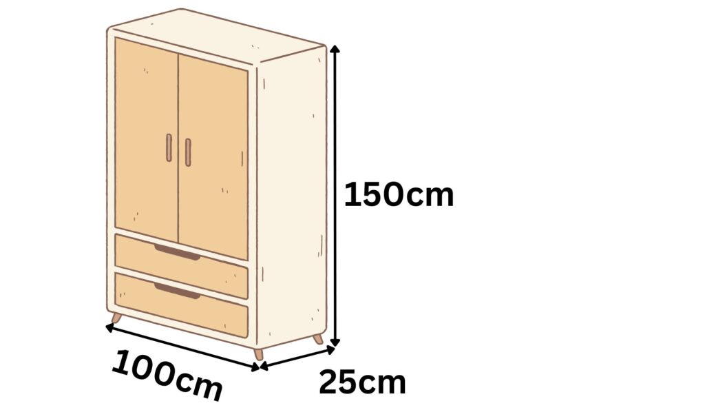 Cupboard to illustrate the idea of pressure.