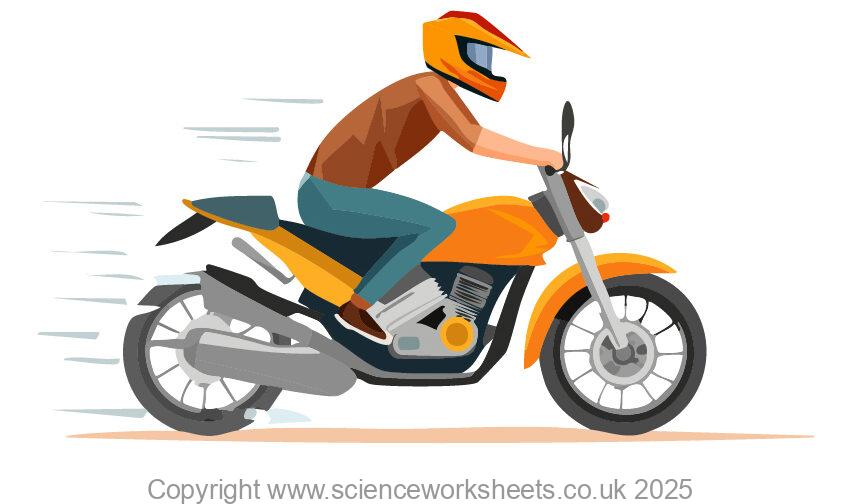 Man riding motorcycle