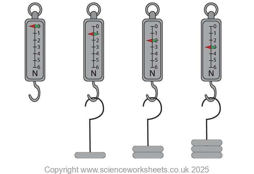 Newton meter with weights