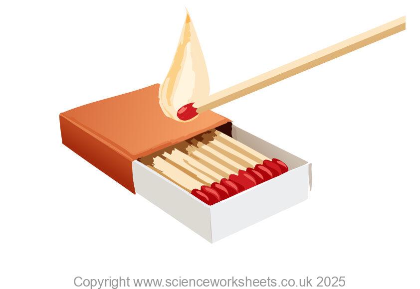Match striking a matchbox