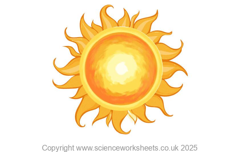 Sun with nuclear fusion