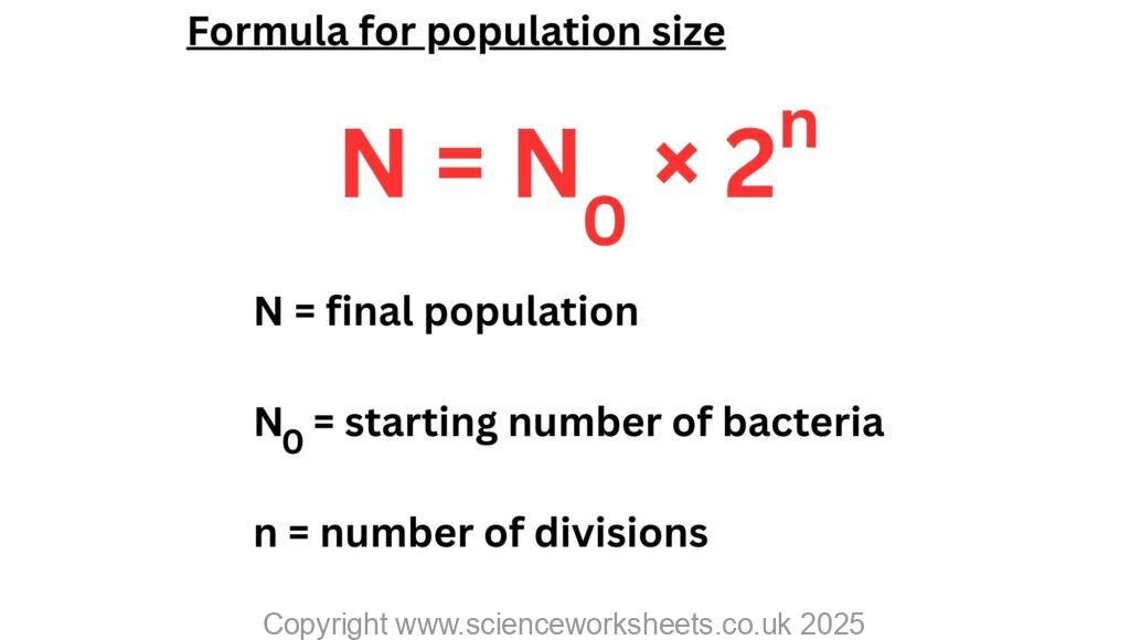 Formula to calculate population size