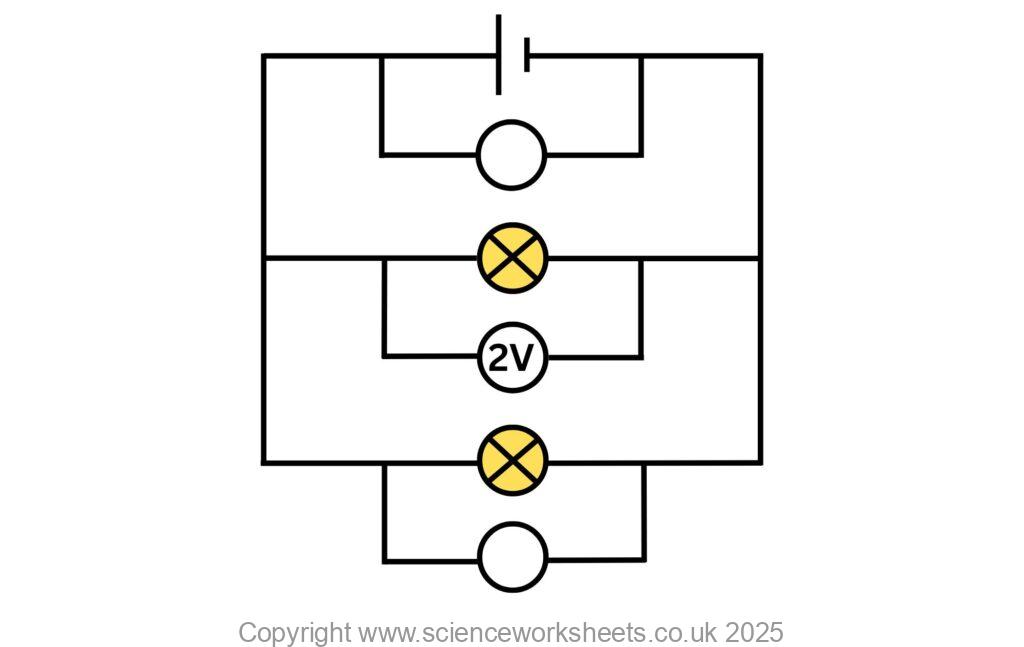 Calculation of potential difference in a parallel circuit
